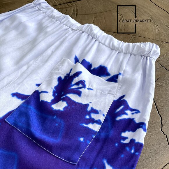 Dries Van Noten: EU46 Piper Psychedelic Palm Len Lye Print Graphic Short SS21 - Picture 4 of 13